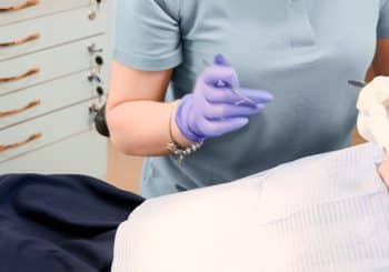 little girl on dental appointment